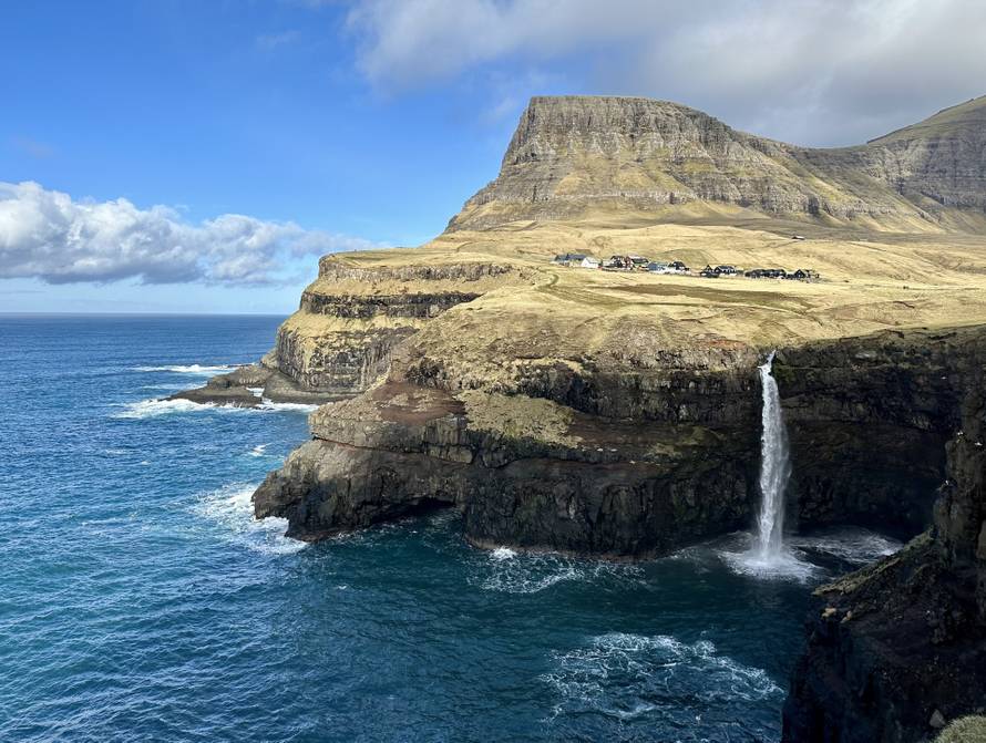 Mulafossur waterfall on the Faroe Islands