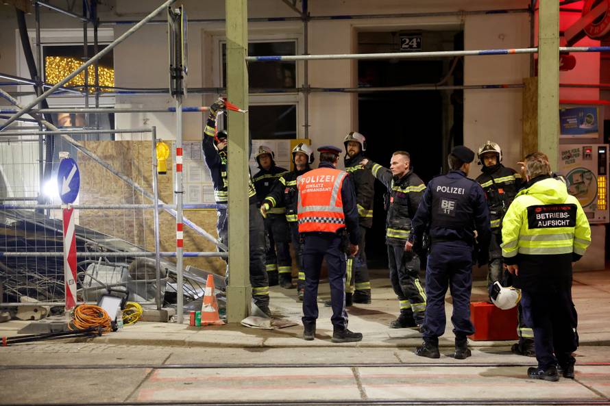 Four dead after scaffolding collapsed at a construction site in of Vienna