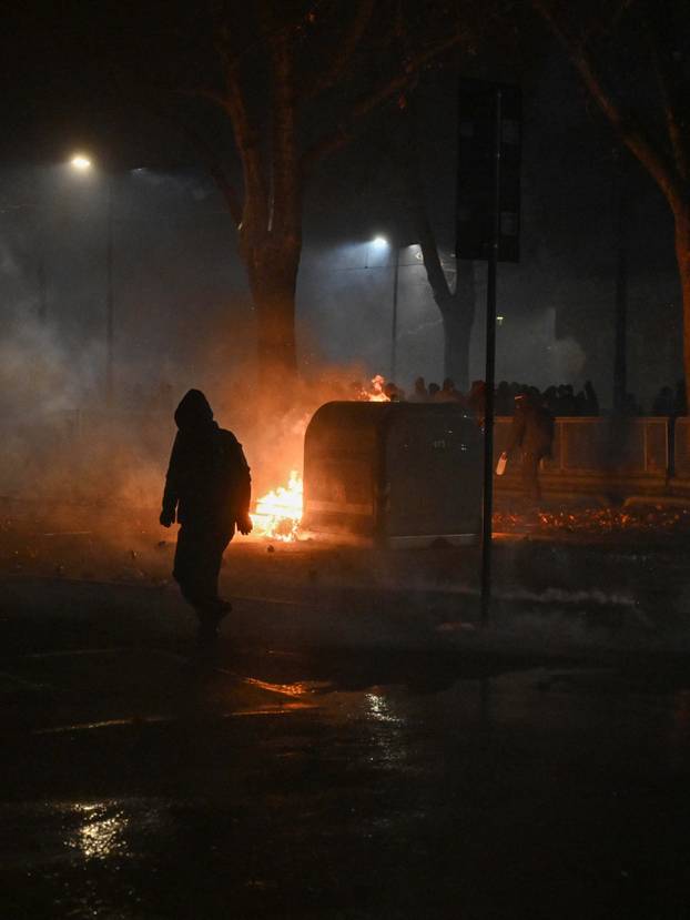 Protest in support of Askatasuna social centre in Turin, Italy