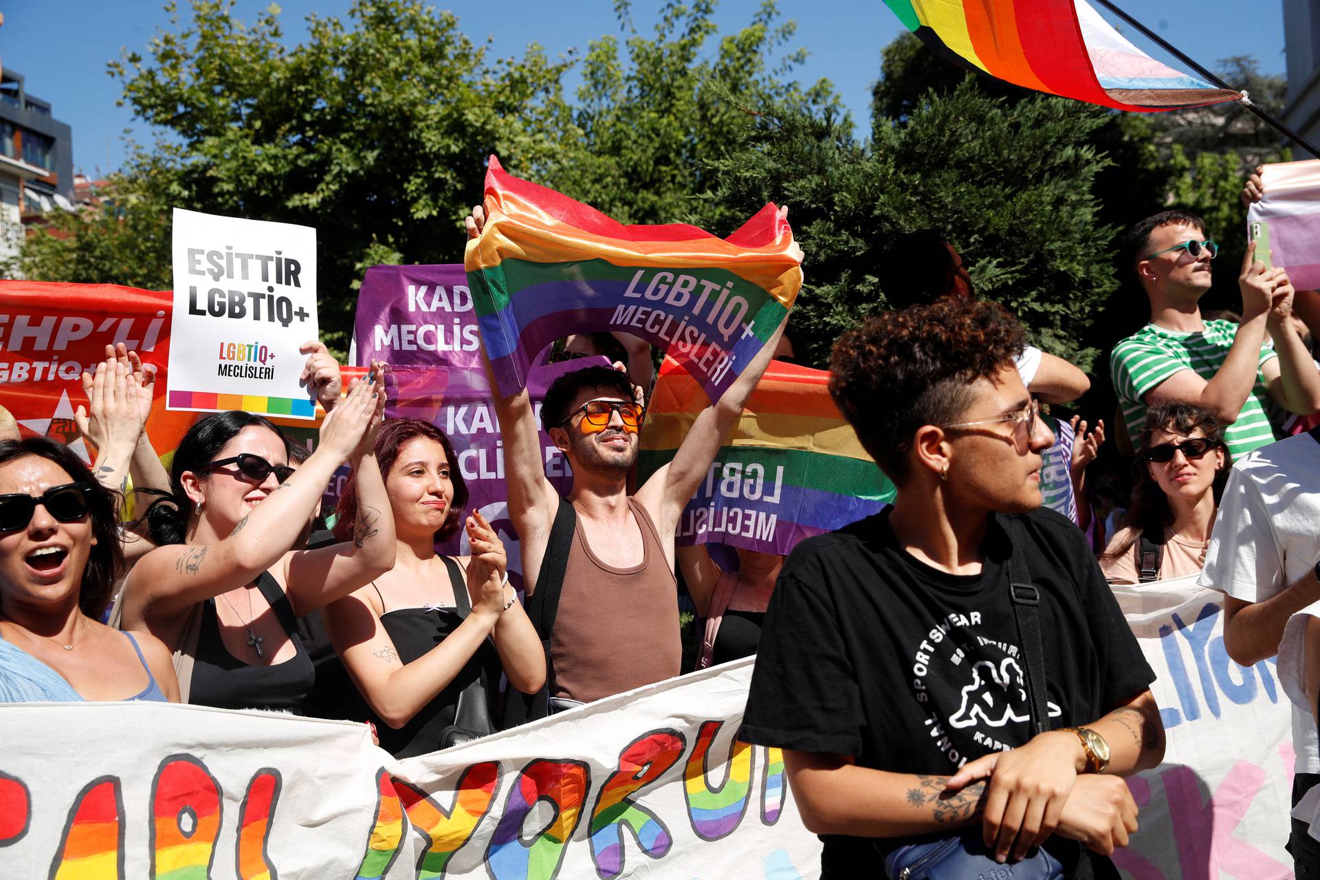 Turkey's LGBTQ+ community gather for a Pride parade, in Istanbul