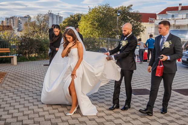 Split: Vjenčanje Hajdukovog nogometaša Anthonyja Kalika i Ivone Glavaš