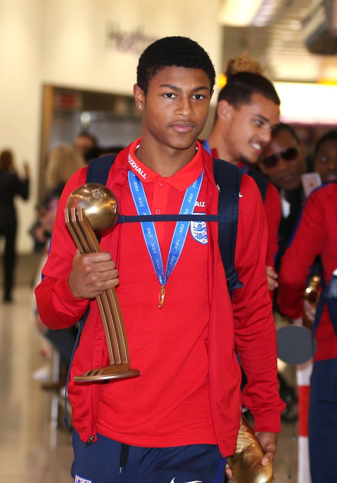 England Under 17's Arrival - Heathrow Airport