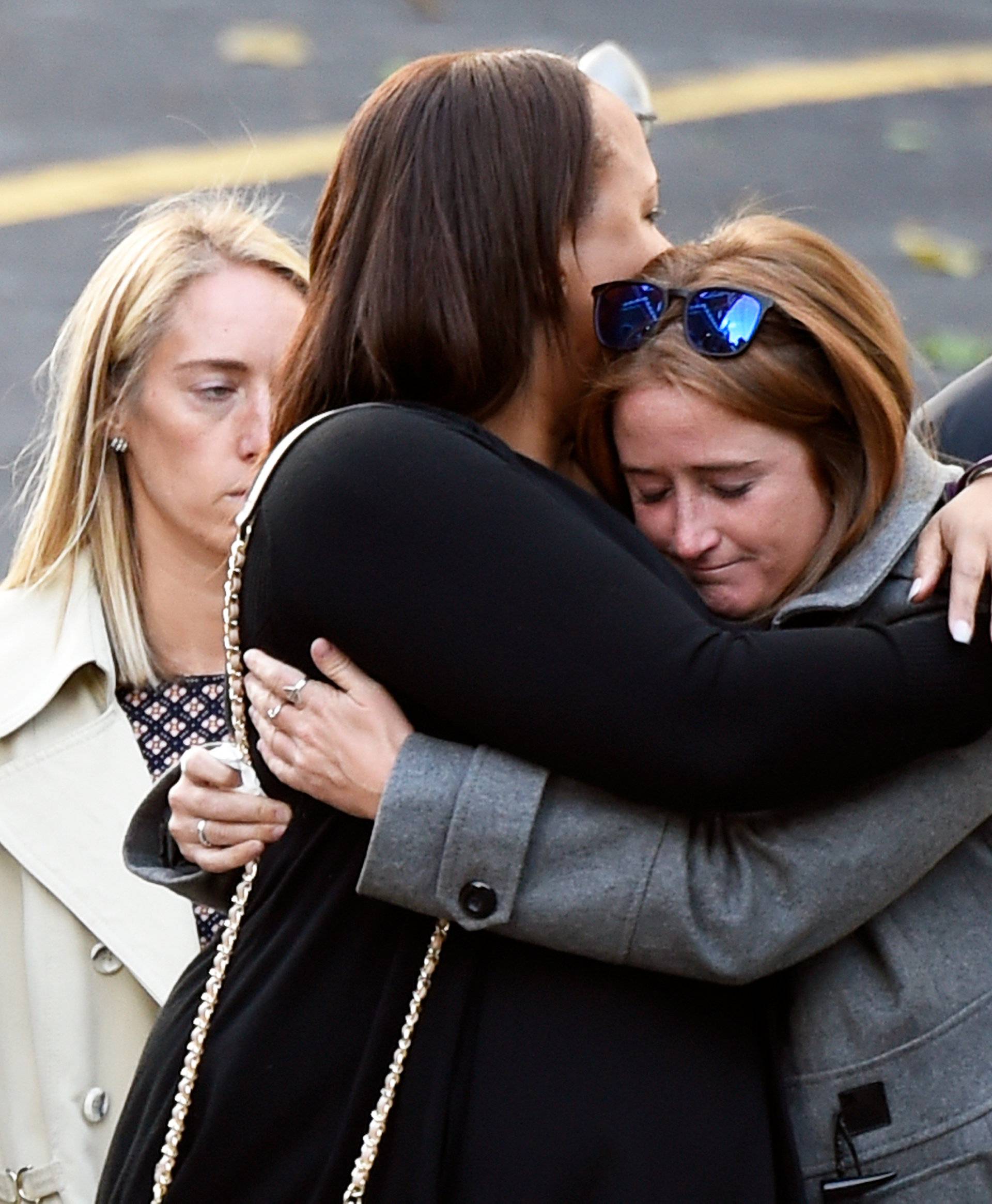 Mourners attend a combined wake for the victims of Saturday's limousine crash in Amsterdam