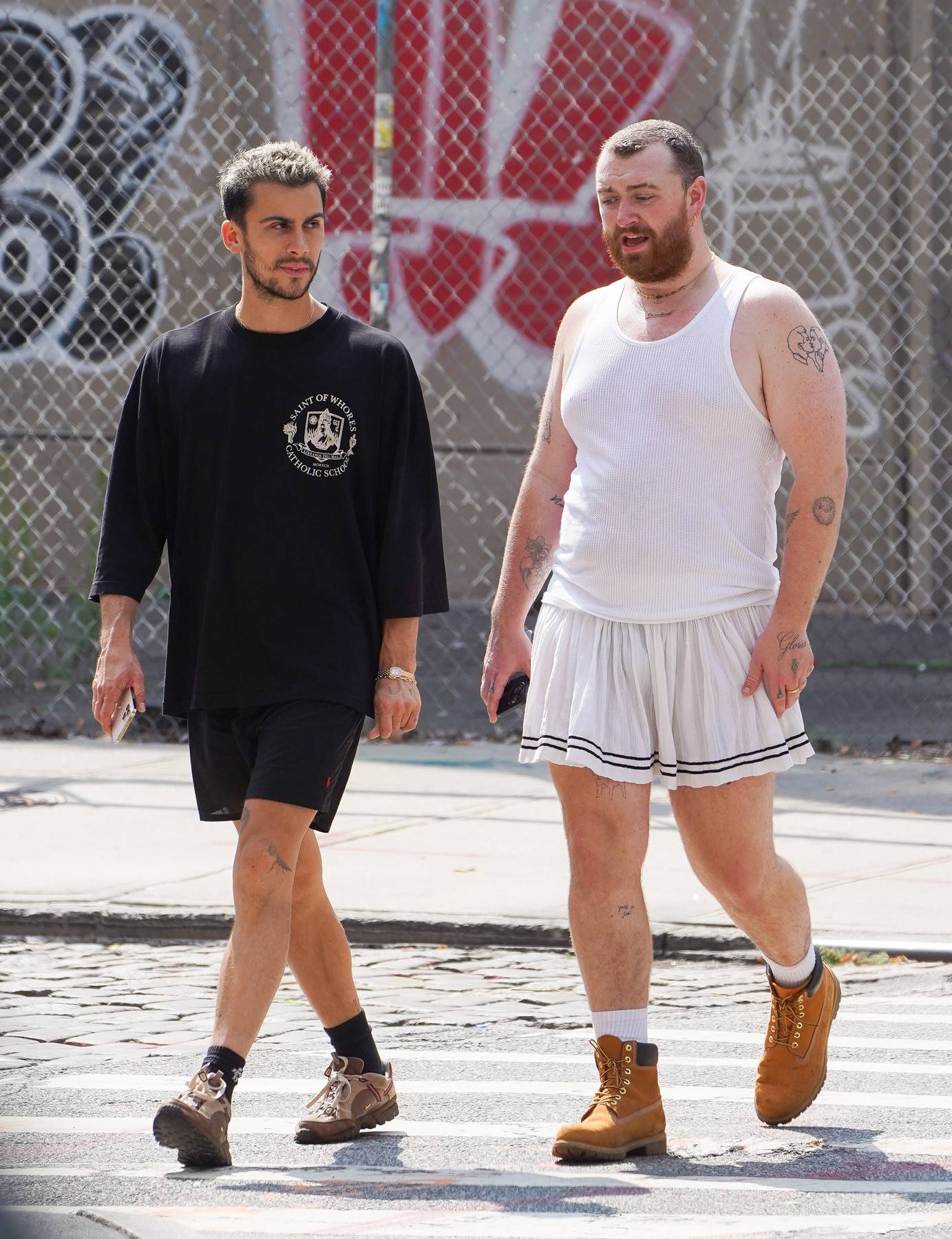EXCLUSIVE: Sam Smith and Christian Cowan Head Out in New York City.