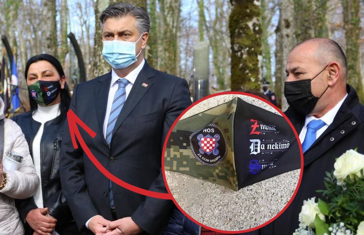 Plenković na Plitvicama pozirao uz ženu koja nosi ZDS na maski