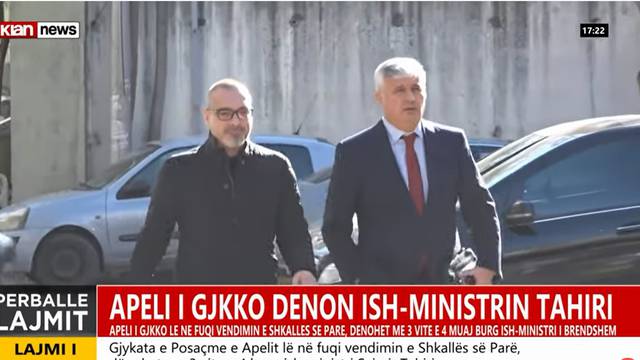 Bivši albanski ministar ide u zatvor radi zlouporabe položaja