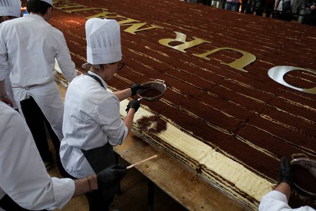 Guinness World Record for the longest tiramisu, in London