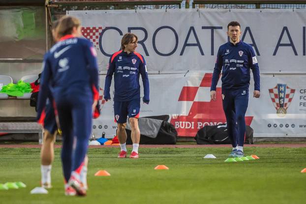 Trening hrvatske nogometne reprezentacije na splitskom Poljudu