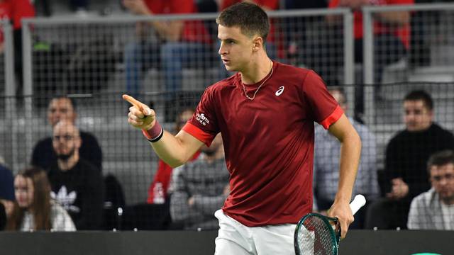 Varaždin: Davis Cup, meč Duje Ajduković - Bergs Zizou