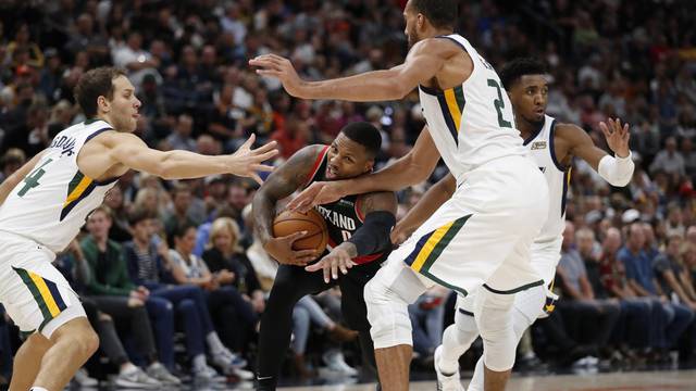 NBA: Preseason-Portland Trail Blazers at Utah Jazz