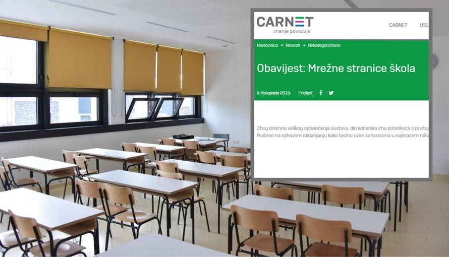 Roditelji zbunjeni, pala stranica CARNET-a: 'Hoće li biti škole?'