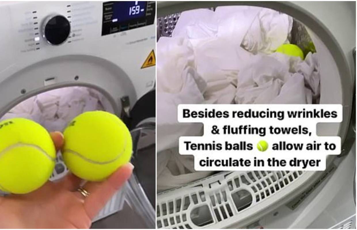 Spriječite gužvanje i mucice u sušilici uz pomoć loptica za tenis
