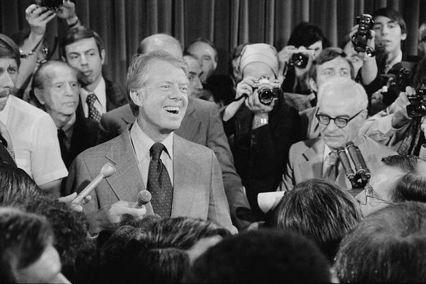 FILE PHOTO: President Jimmy Carter at a press conference