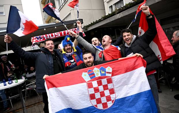Ljubljana: Dolazak navijača na utakmicu Francuska - Hrvatska 