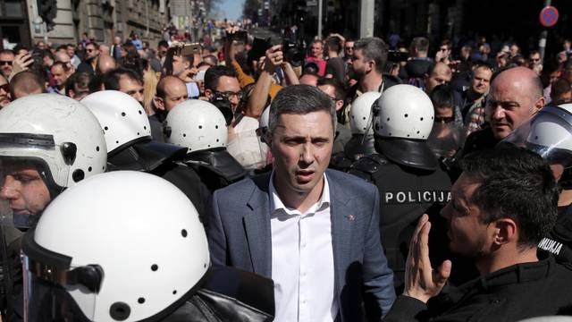 Protest against Serbian President Vucic in Belgrade