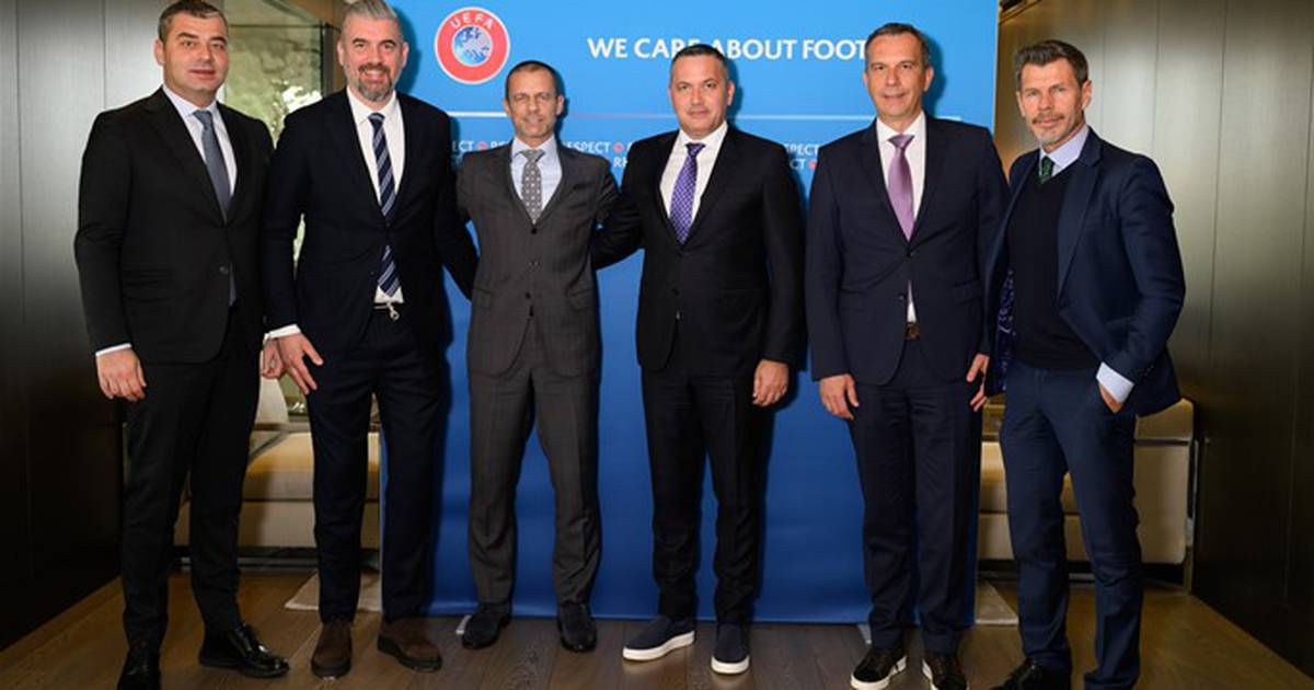 HNS leadership with Uefa president