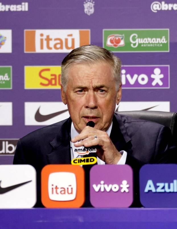 FIFA World Cup 2026 - Brazil coach Carlo Ancelotti speaks to media ahead of the World Cup