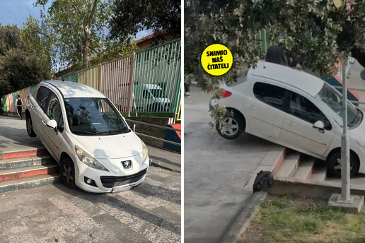 FOTO Genijalac u Splitu autom i&scaron;ao niz stepenice pa zapeo