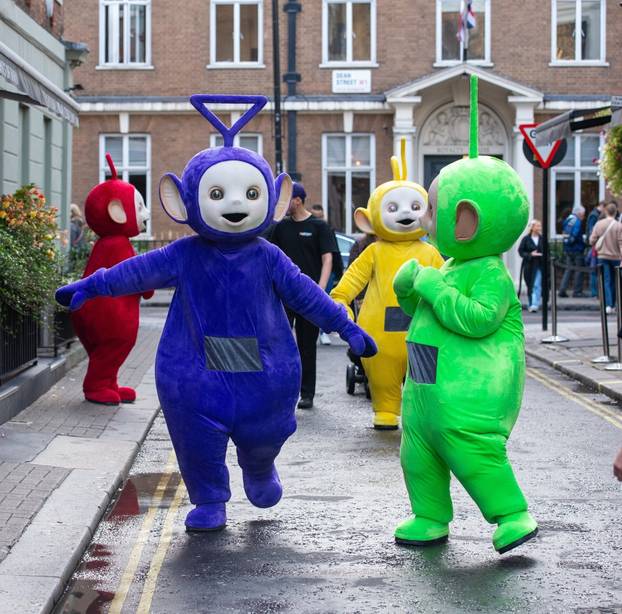 *EXCLUSIVE* The Teletubbies have landed, the aliens invade the soho pop shop in Central London