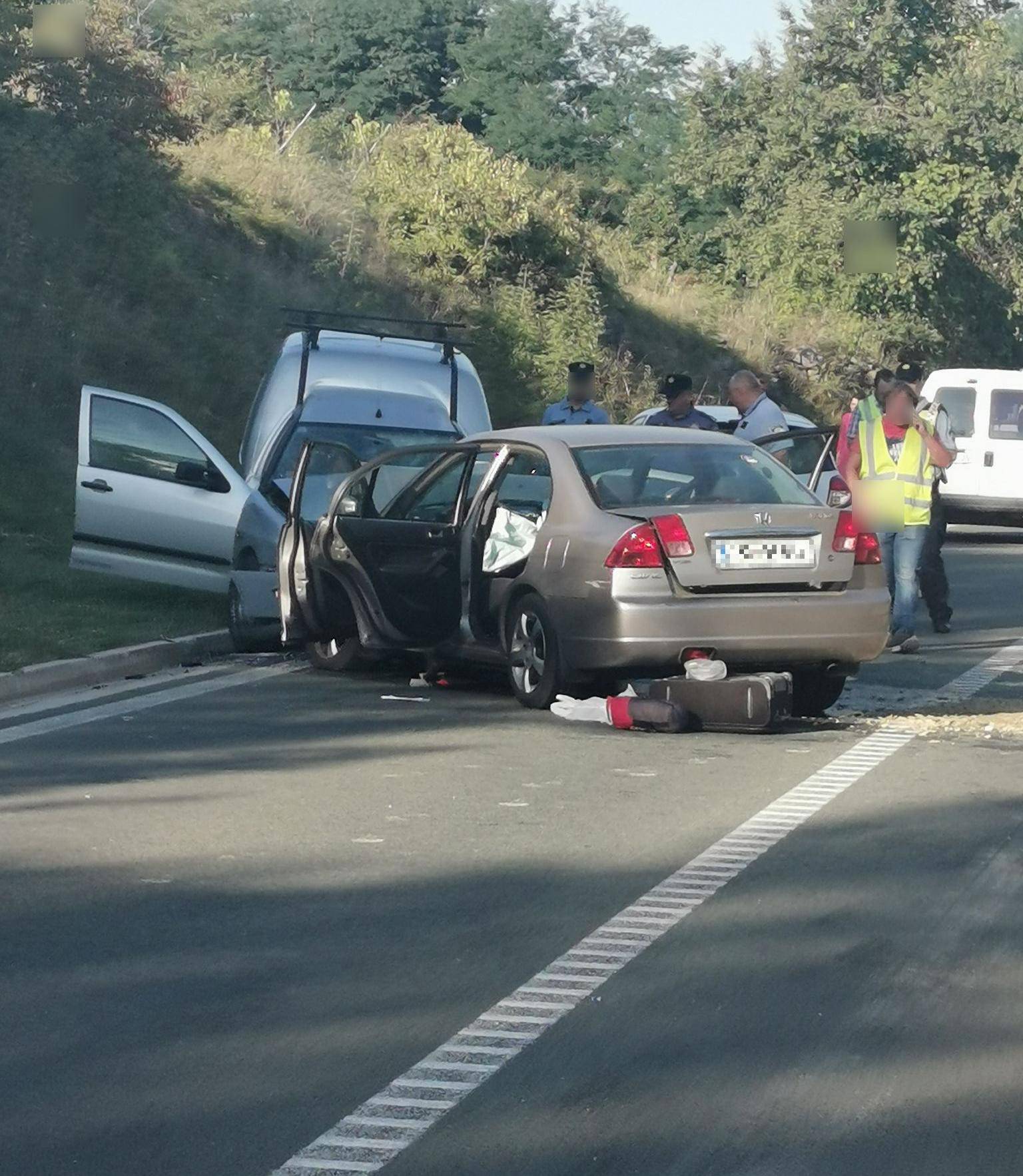 Frontalni sudar na Ipsilonu kod Pazina, dvoje ljudi je ozlijeđeno