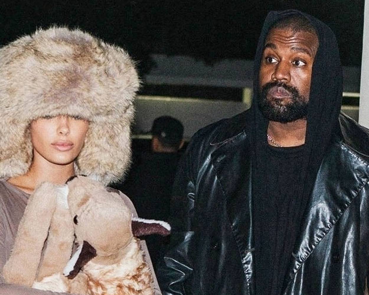 *PREMIUM-EXCLUSIVE* *MUST CALL FOR PRICING* The American Rapper Kanye West and his wife Bianca Censori continue to show off their rather quirky attire at the Amina Muaddi's pop-up shop in Dubai.