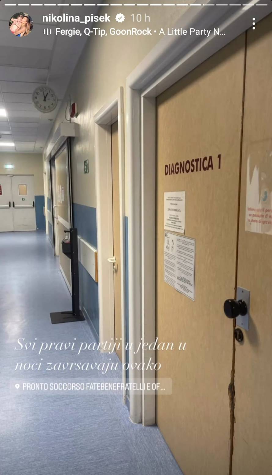 Nikolina Pišek šokirala fanove fotkom iz bolnice u Italiji: 'Malo partija nije nikog ubilo, istina'