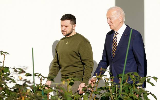 U.S. President Biden welcomes Ukraine's President Zelenskiy at the White House in Washington