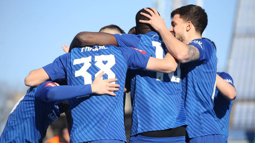 Zagreb: Slavlje Dinama nakon prvog pogotka protiv Hajduka u 19. minuti