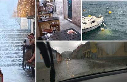 Nevrijeme haralo Hrvatskom: Pijavica kod Dubrovnika, ceste pod vodom, potonule brodice