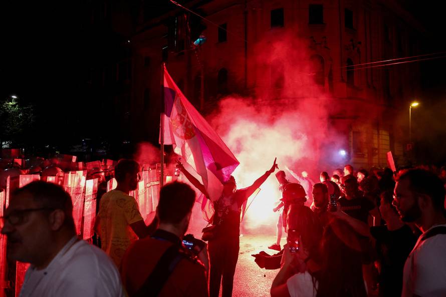 Anti-government protest in Belgrade