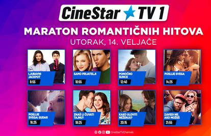 Provedite valentinovo uz romantične filmove na Cinestar TV-u