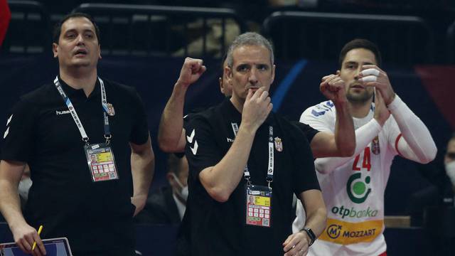 EHF 2022 Men's European Handball Championship - Group C - Croatia v Serbia