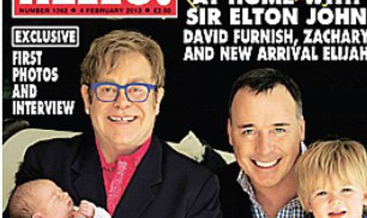 Elton John upisan kao tata, a D. Furnish kao mama djeteta