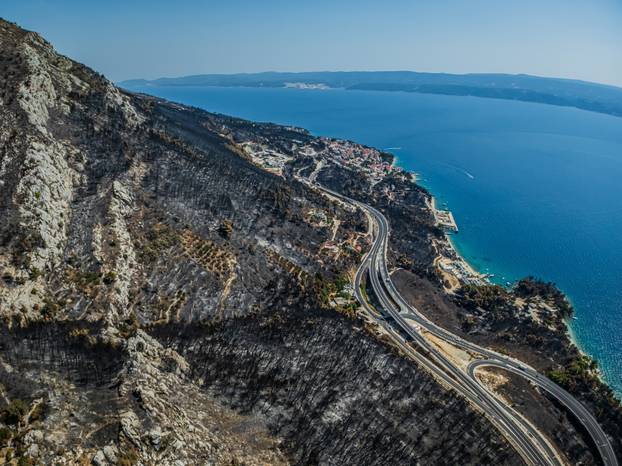 Omiš Borak:  Posljedice požara u mjestu Borak iznad Omiša