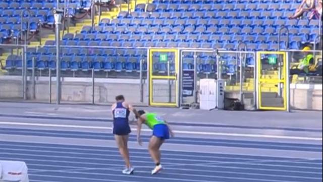VIDEO Hrvatski atletičar odlučio pomoći  Slovencu i završio zadnji