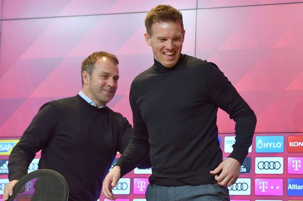 FC Bayern is apparently negotiating with Julian NAGELSMANN (coach L) about the aftermath of Hans Dieter Flick (Hansi, coach FC Bayern Munich).