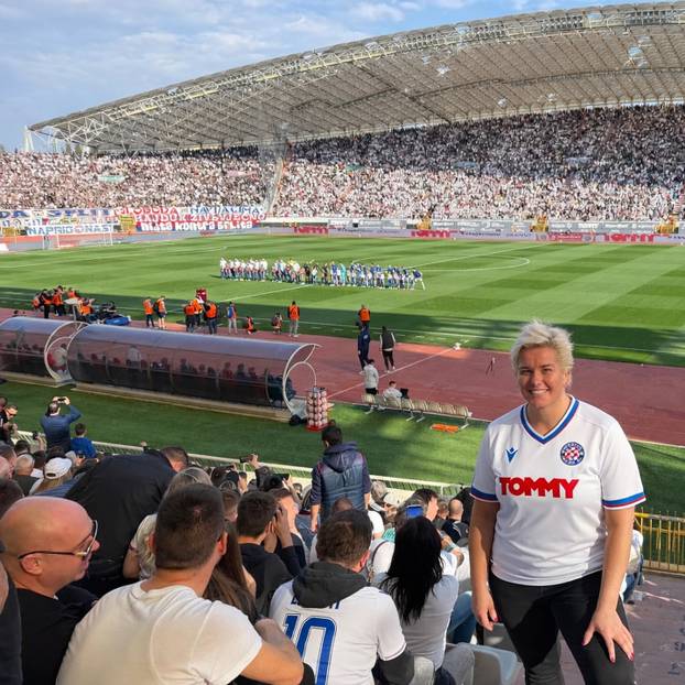 FOTO Crnogorska legenda gledala Hajduk na Poljudu! Bila i jedna od najboljih sportašica