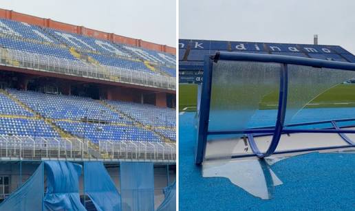 VIDEO Evo &scaron;to je nevrijeme napravilo Maksimiru, javili se iz Dinama: 'Lomi&scaron; ga, on se ne da'