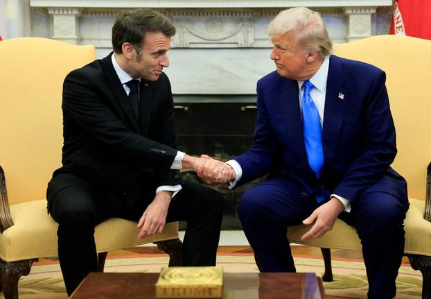 U.S. President Trump meets with French President Macron, in Washington