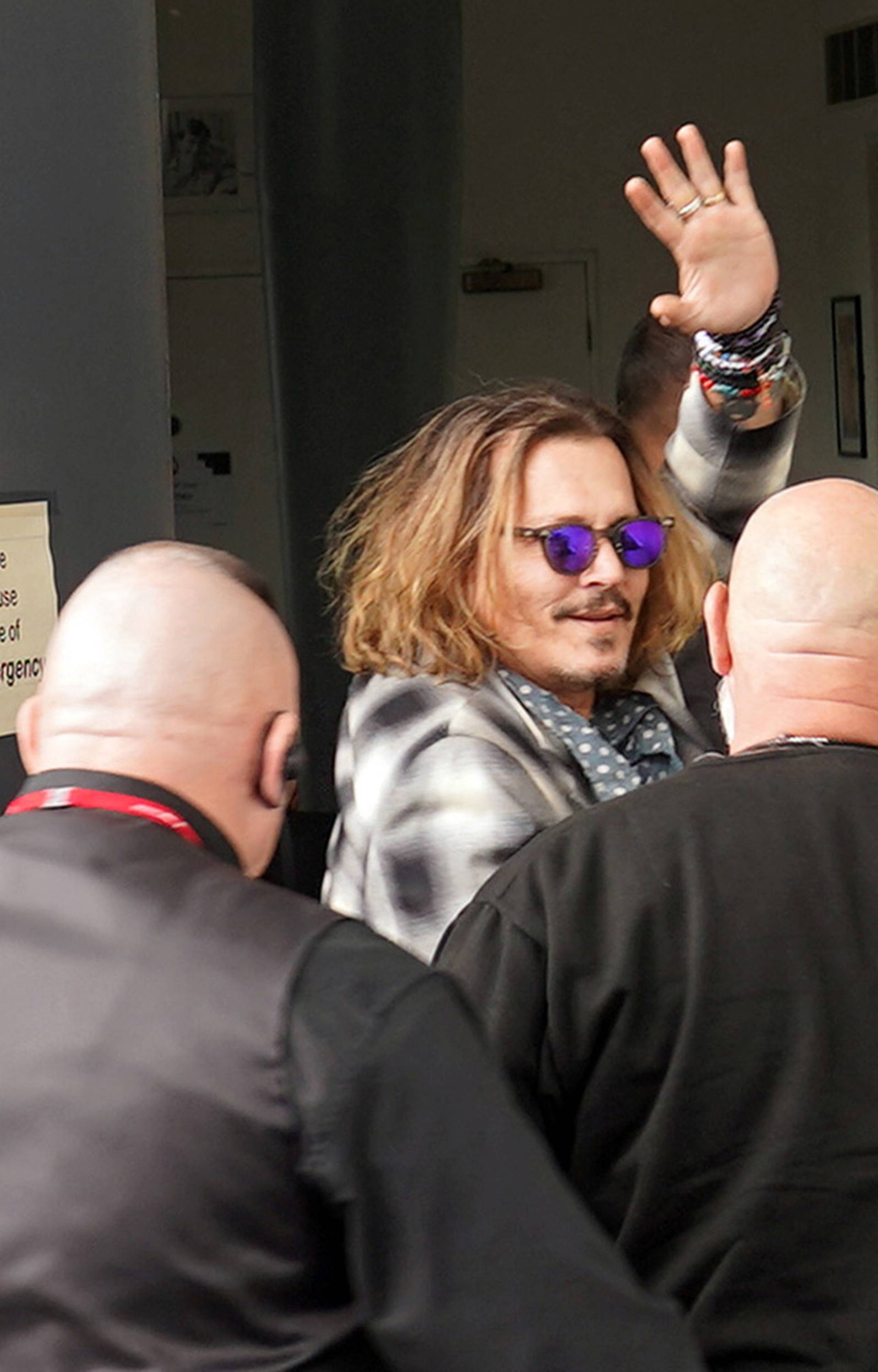 Actor Johnny Depp arrives at the Sage Gateshead, where he will appear on stage with Beck, in Gateshead