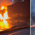 VIDEO Buktinja na A6: Zapalio se kamion kod Ravne Gore, iz HAK-a pozvali vozače na oprez