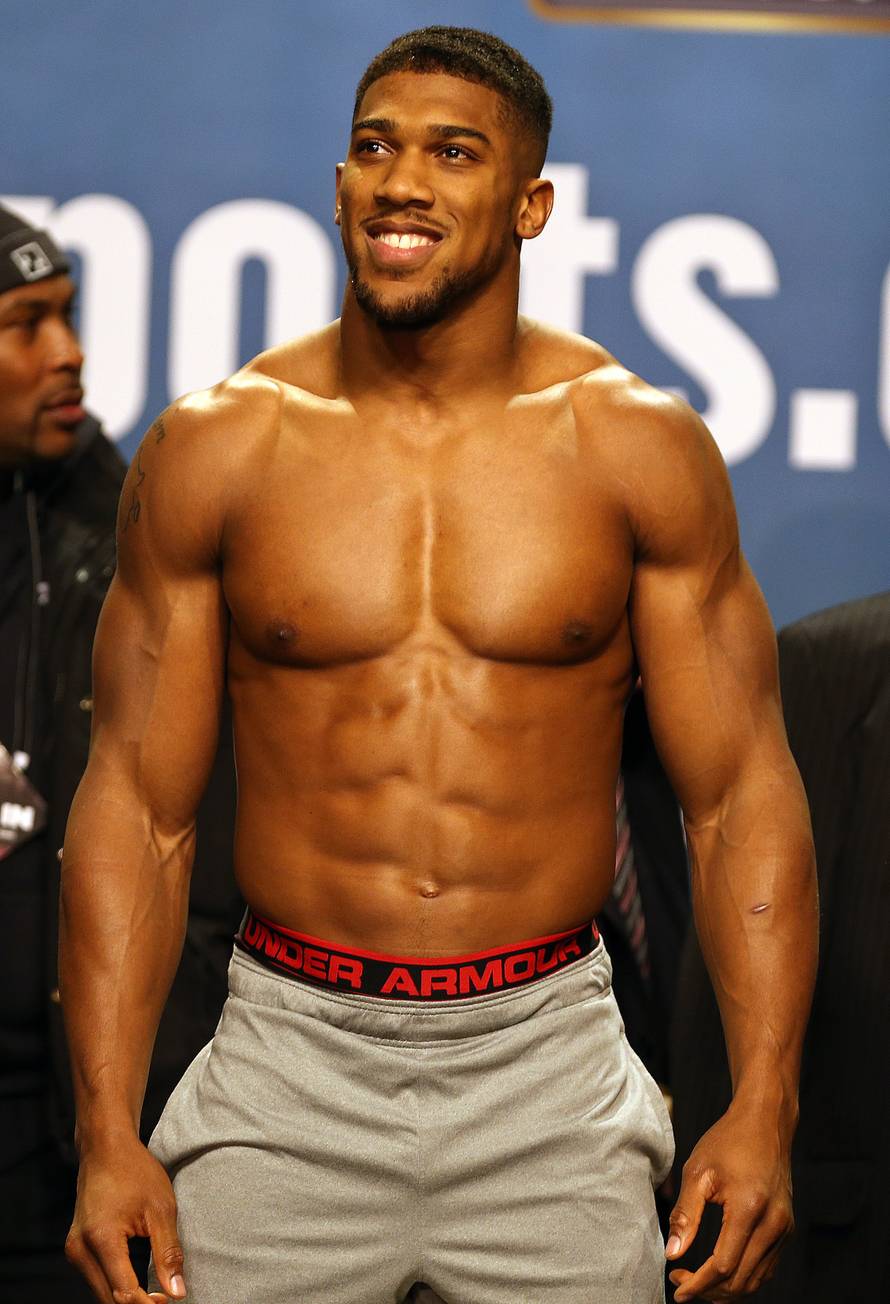 Anthony Joshua and Dillian Whyte weigh-in.