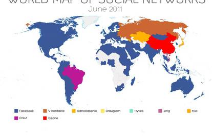 Zadivljujuće karte pokazuju da je Facebook zavladao svijetom