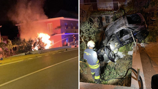 Nevjerojatno:  Auto sletio s ceste i zapalio se, vozač je pukom srećom prošao bez težih ozljeda