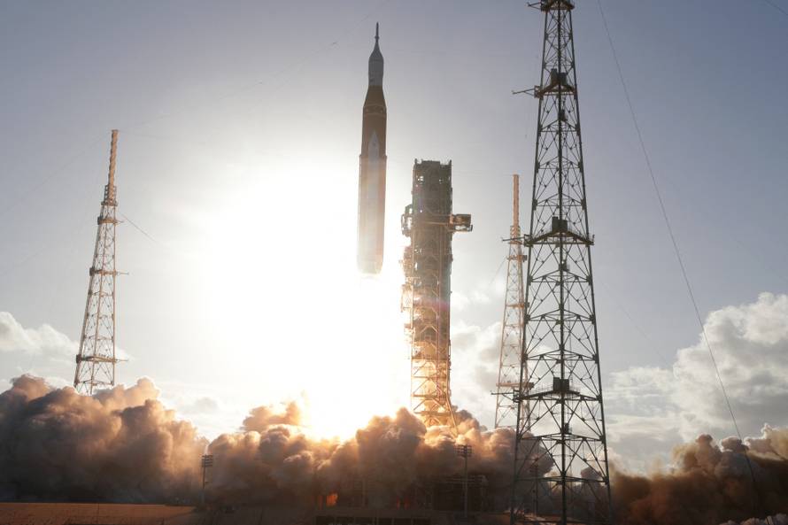 NASA's Artemis II mission to fly by the moon lifts off from the Kennedy Space Center in Cape Canaveral, Florida, U.S.