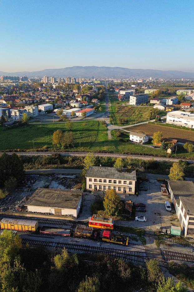 Snimke iz zraka po?etka radova na proširenju i rekonstrukciji Sarajevske ceste u Zagrebu