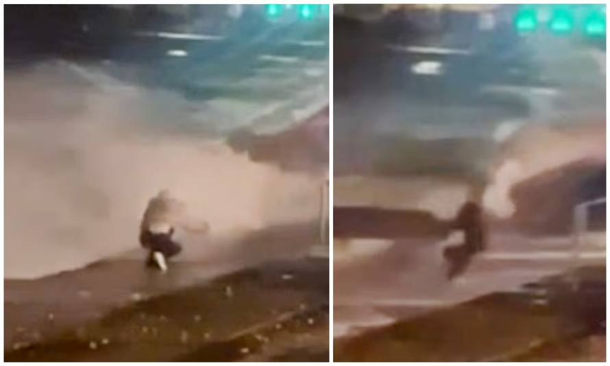 VIDEO Ovo je trenutak u kojem je tinejdžerica skoro stradala: 'Htjela je selfie usred oluje!'