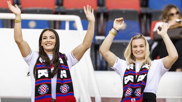 Split: Džudašice Barbara Matic i Lara Cvjetko na utakmici Hajduk - Dinamo