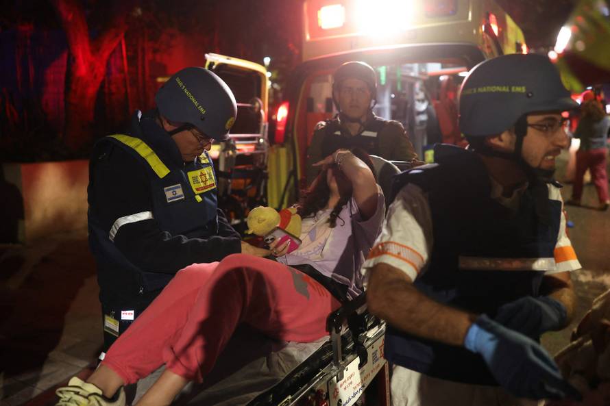 Aftermatch of a projectile impact in Tel Aviv