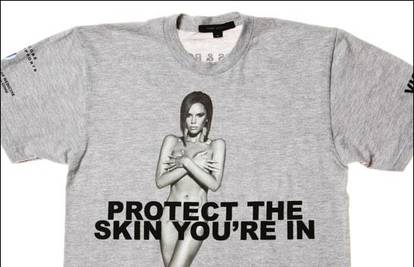 Victoria Beckham gola na majici protiv raka kože